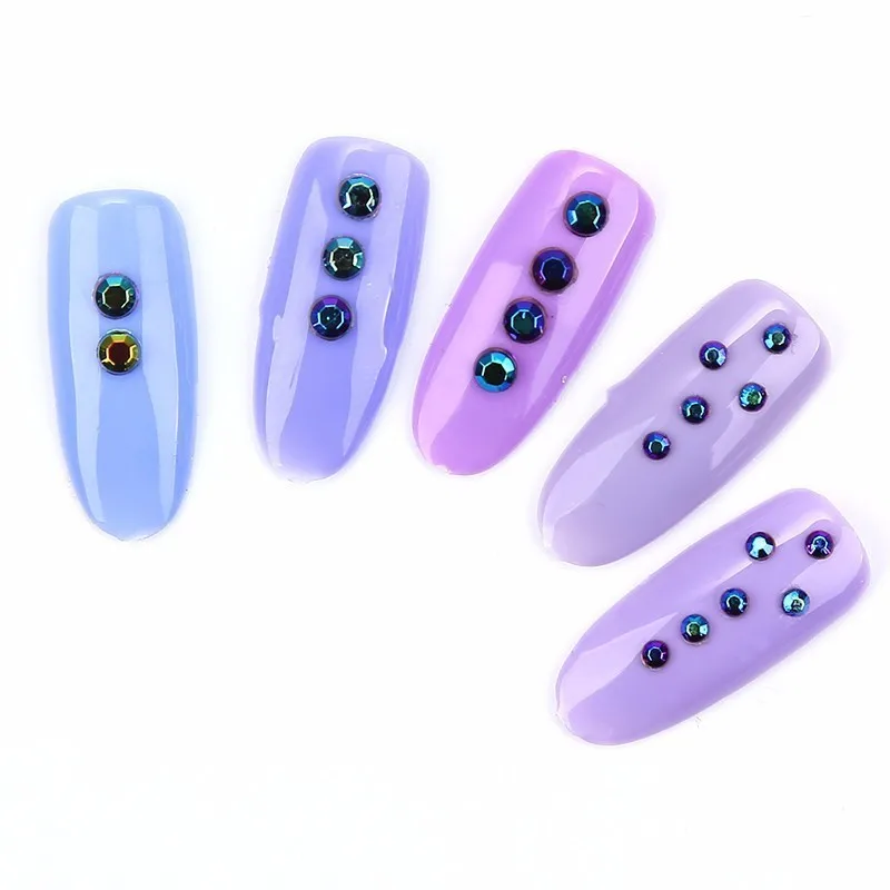 Blueness1Box Красота 3D Акриловый Дизайн ногтей драгоценные камни Кристаллы Стразы для
