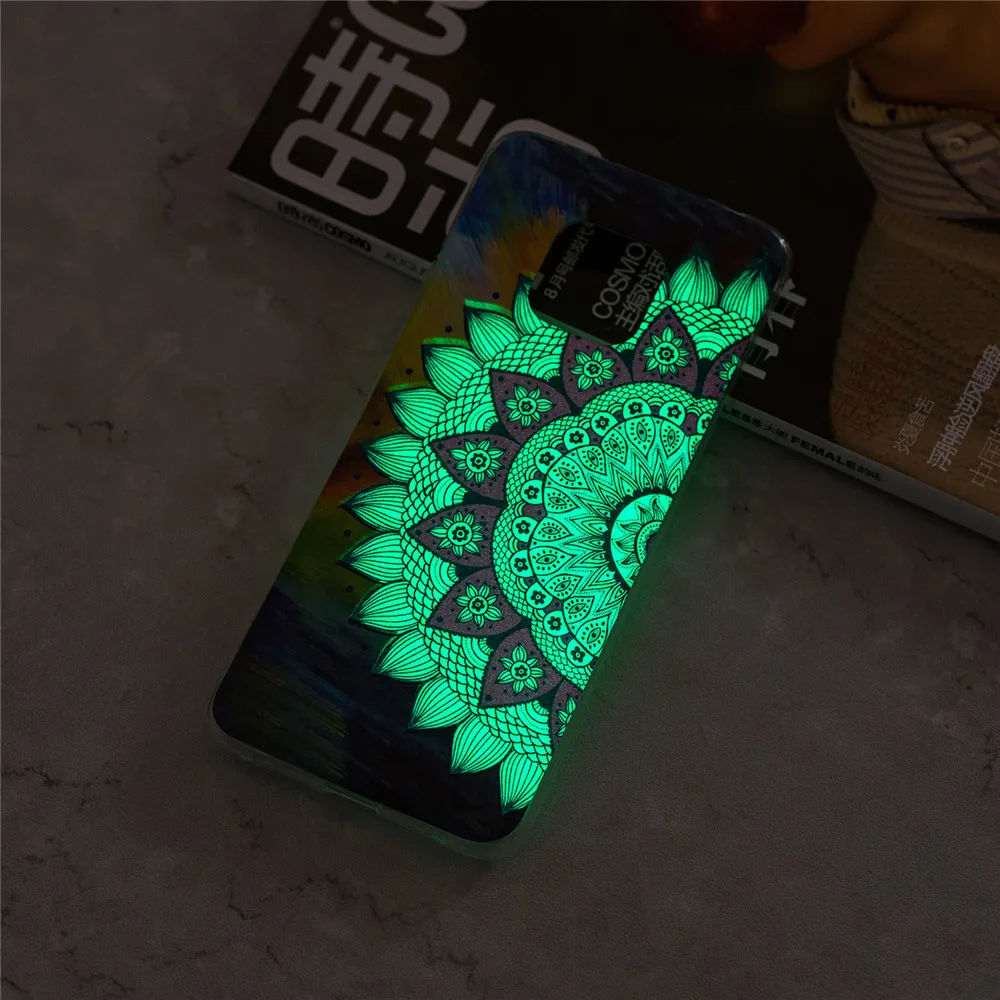 For Huawei Mate 20 Pro Case Luminous Cute Cartoon Unicorn Flower Glow in the Dark Soft TPU Silicone | Мобильные телефоны и