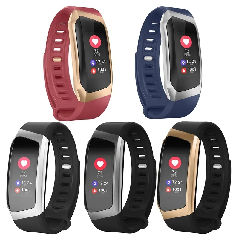 Цвет Сенсорный экран E18 Smart Band ip67 Водонепроницаемый крови Давление Кислорода Монитор Сердечного Ритма Sport браслет Talk Band Ми 2 3