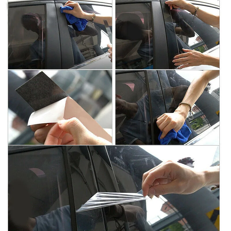 8 шт. набор BC Крышка стойки двери окна черная отделка полоса для Mazda 3 2006 2008