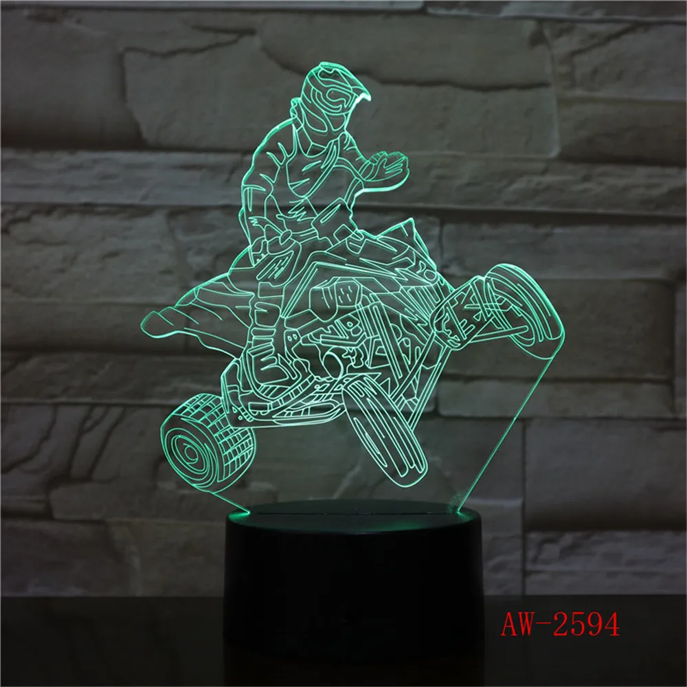 ATV Форма 3D лампа Дюна пляж Багги LED Luminaria Cruiser ночник подарки для друга