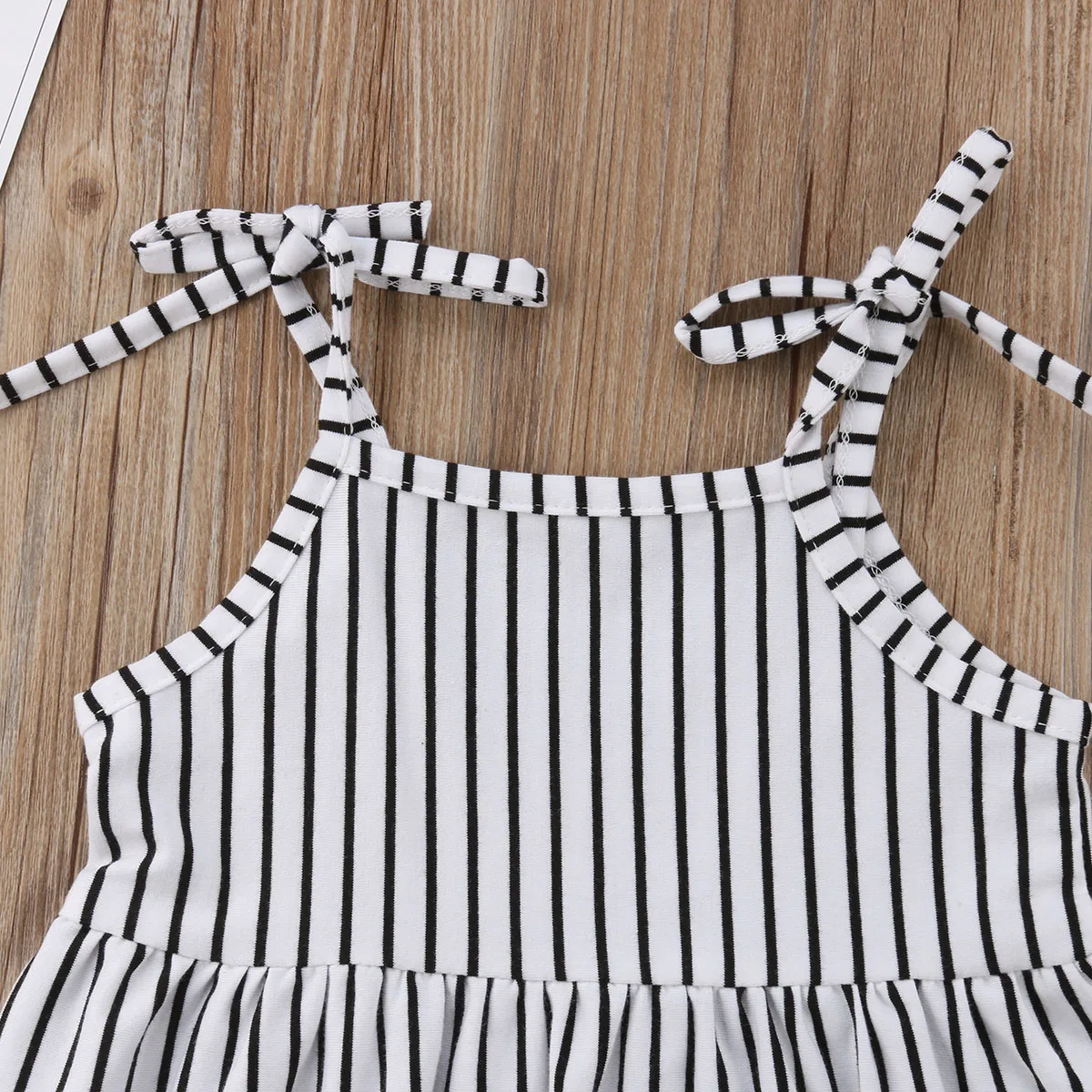 Pudcoco/Новое Брендовое милое Боди без рукавов в полоску для новорожденных девочек