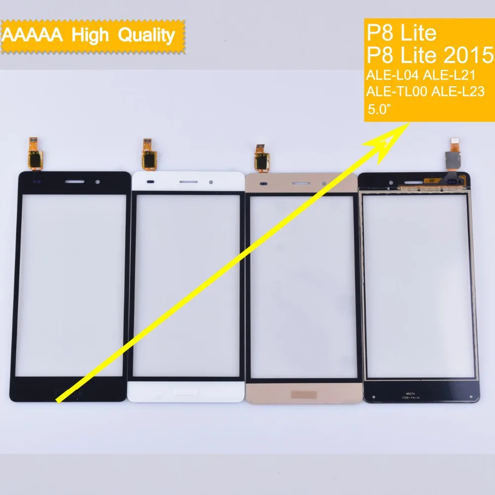 10 шт./лот для Huawei P8 Lite ALE-L04 ALE-L21 ALE-TL00 ALE-L23 сенсорный экран Сенсорная панель Датчик дигитайзер Замена переднего стекла