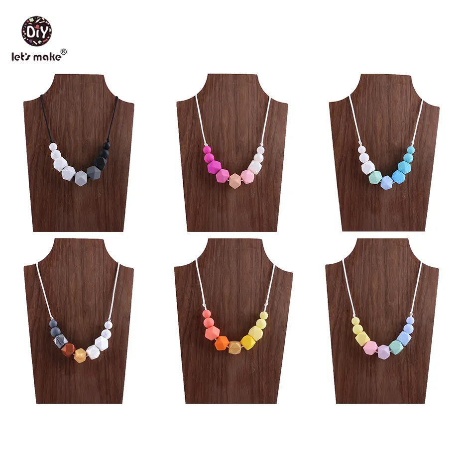 Let's Make 1PC Silicon Teether Food Grade Silicone Beads DIY Accessories Baby Products Bites Toys Baby Gifts Baby Teething Toys