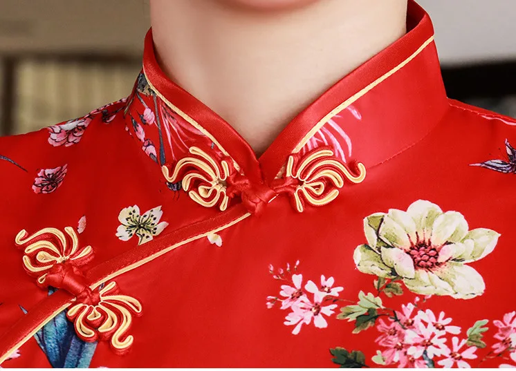 Короткое китайское платье Sheng Coco женские красные сексуальные китайские