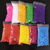 7 9mm 13g rainbow bleeding mini colors styrofoam beads for slime foam balls decorative ball diy craft supplies toys bead