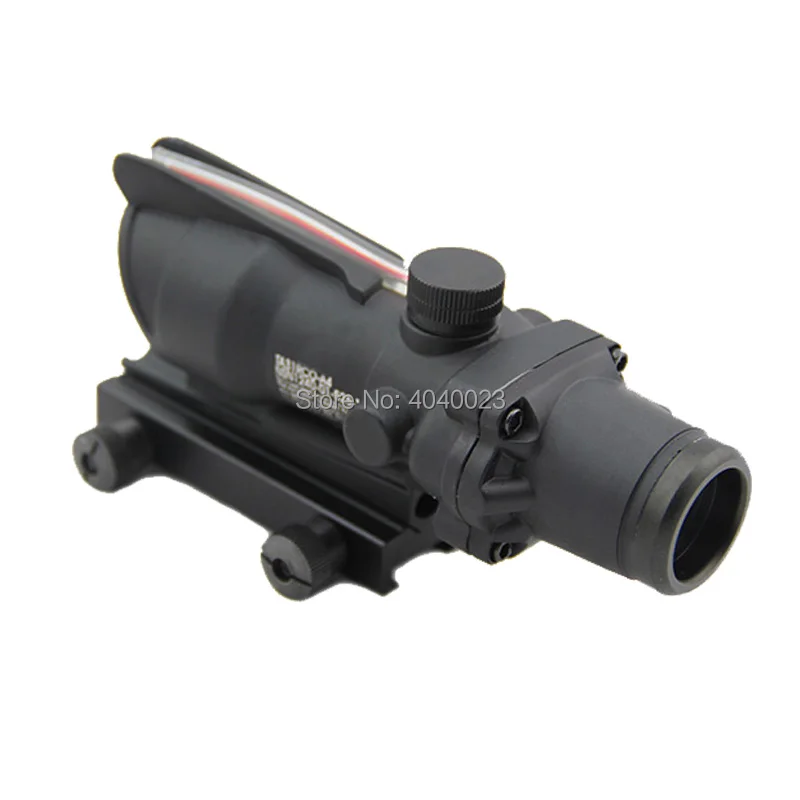 Прицел охотничьей винтовки ACOG 4X32 оптический прицел из волокна с красной точкой и
