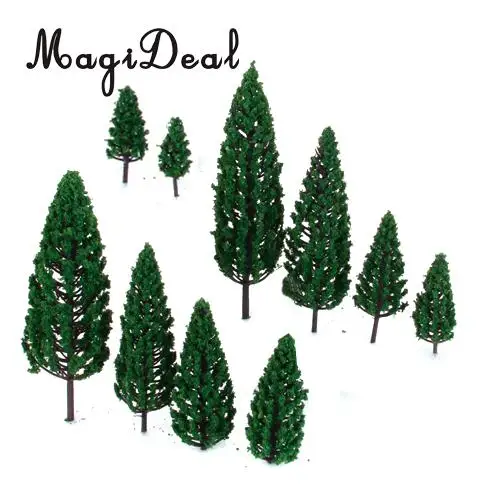 MagiDeal 22 шт./компл. 3 16 см зеленая модель дерево поезд железная дорога архитектурная