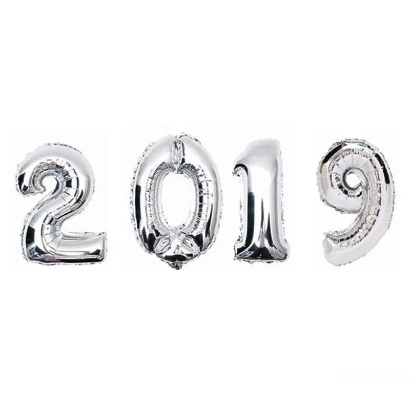 4 шт. 40 дюймов 2019 номер алюминиевая пленка воздушный шар с новым годом китайская