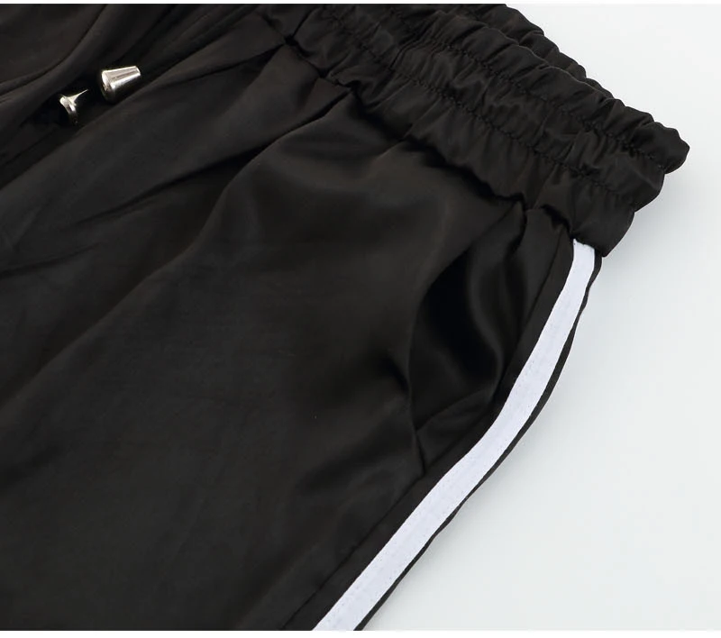 Спортивные штаны женские с завышенной талией полосками по бокам легкие | Женская