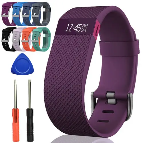 Черный Сменный браслет с ремешком набор инструментов для Fitbit Charge HR Small Or