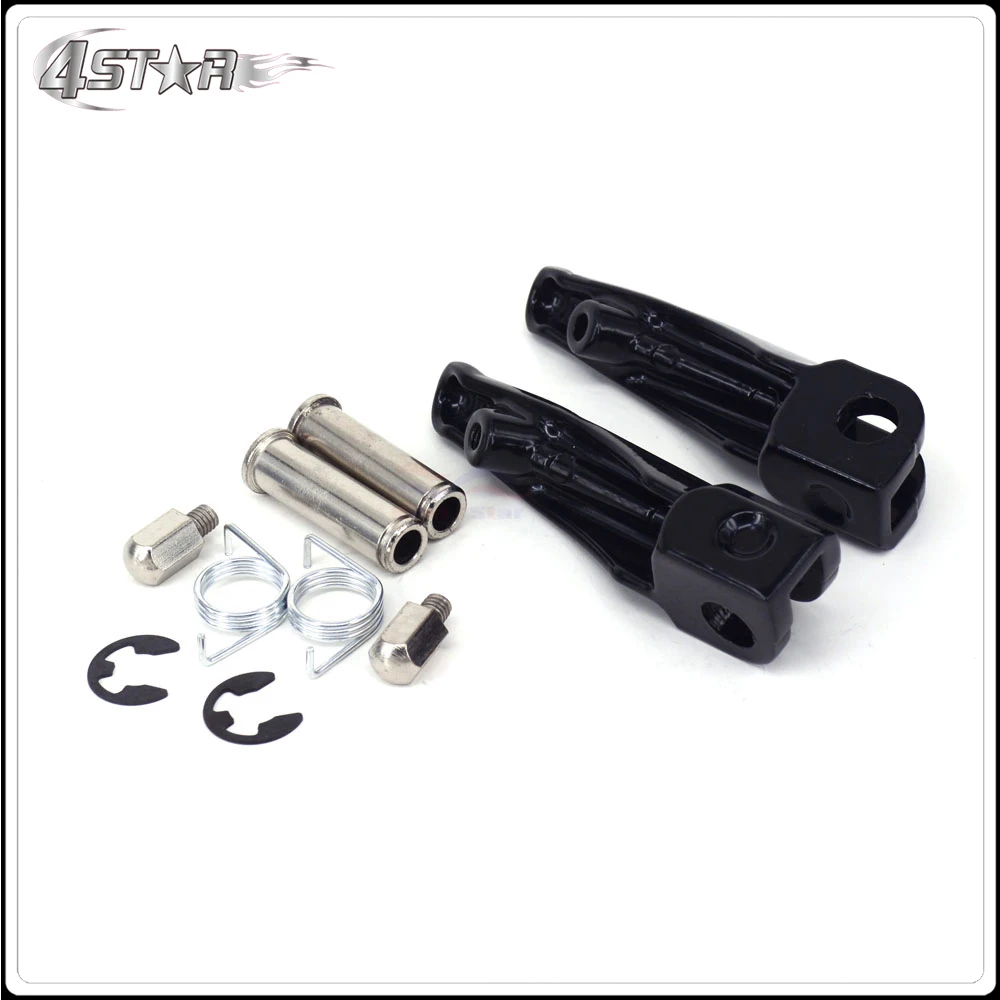 Черные передние подножки для KAWASAKI ZX6R ZX636 ZX10R ZX9R Z1000 Z750 Z750S ER6N ER6F Ninja 650R уличный