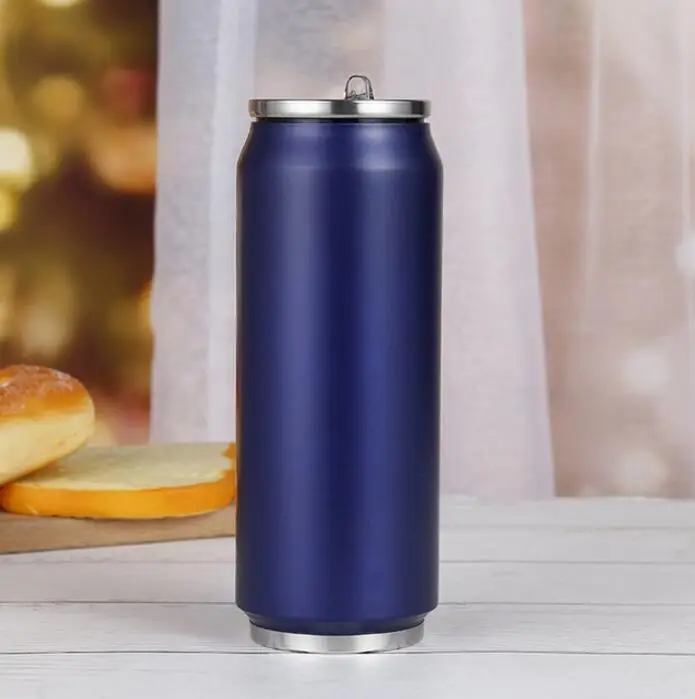 20pcs 11oz 17oz Soda Cans Straws Cups Thermos Flask Double Walled Stainless Steel Vacuum Insulated mugs with Flip up Straw | Дом и сад