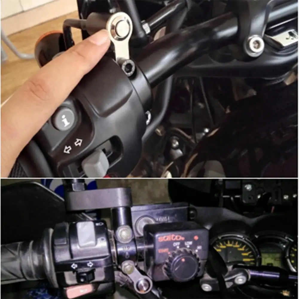 

Push Momentary Switch Motorcycle Handlebar Screw Mount Waterproof Thumb Button Electric Car Waterproof Rear View Mirror Switch