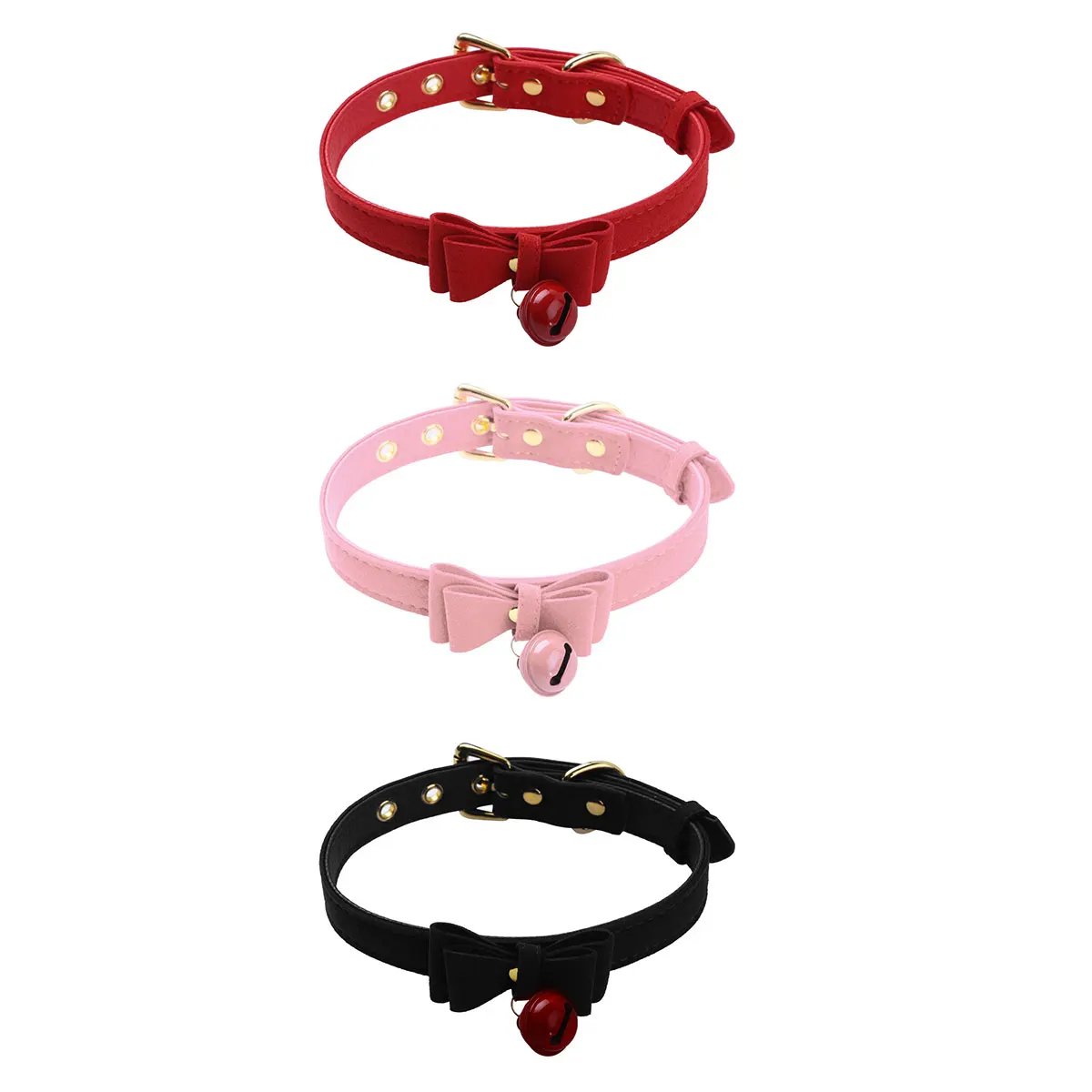 Готический женский костюм с галстуком бабочкой и ожерельем в стиле Харадзюку