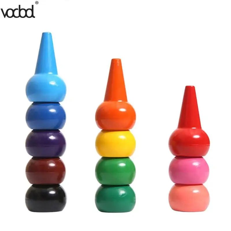 

12pcs Non-toxic Kid Painting Crayon Children Safety Color Crayon Baby 3D Finger Art Supplies Kindergarten School Stationery new