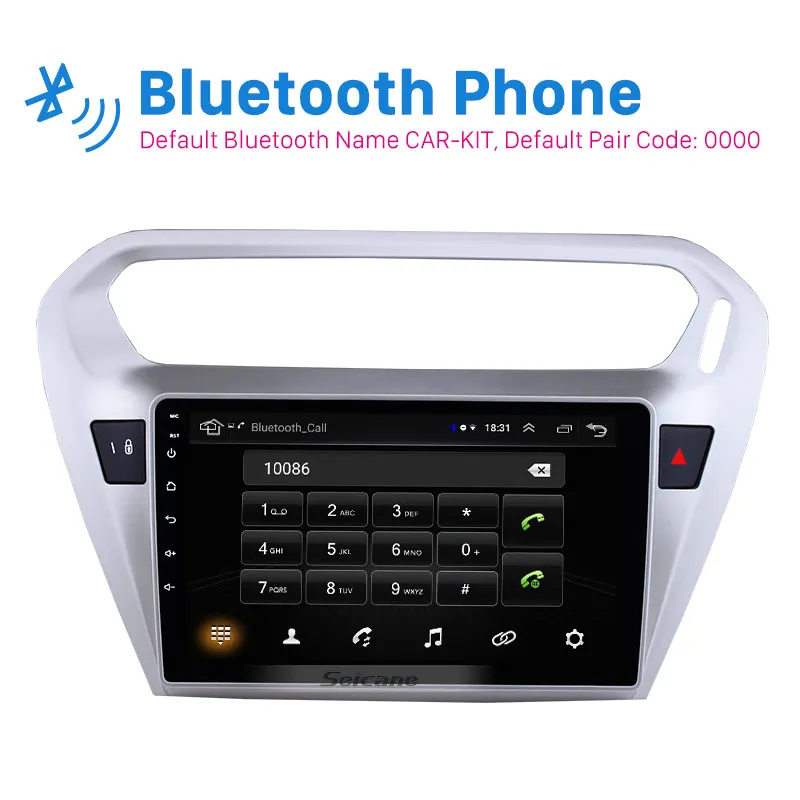 Мультимедийный проигрыватель Seicane 2DIN Android 8 1 9 дюймов DVD для Citroen Elysee Peguot 301 013 2014 2015