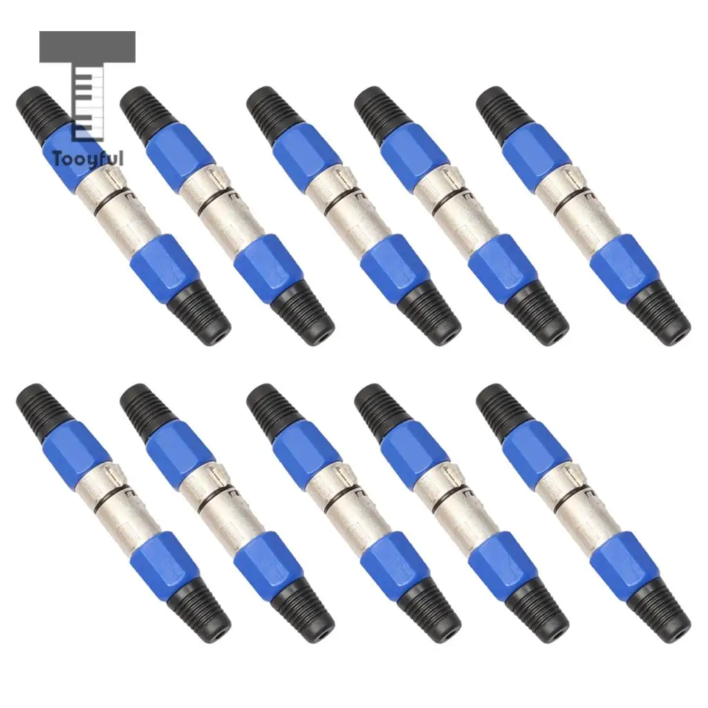 10 Pairs XLR Male &amp Female Microphone Plug Audio Cable Adapter Connector for Guitar Mixer | Спорт и развлечения