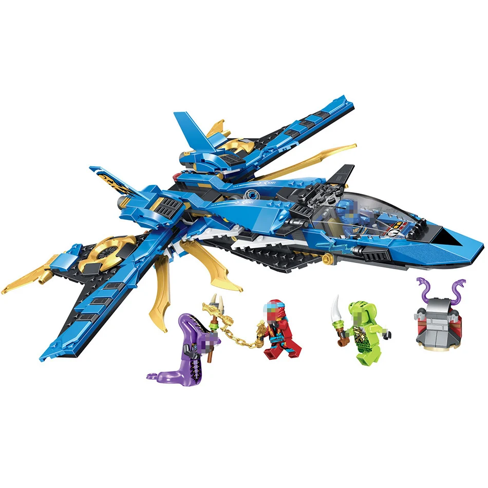 528Pcs Ninja Storm Fighter Model Building Blocks Compatible LegoingL Ninjagoed 70668 Jie Warplane Knight Figures Toys For Friend | Игрушки и