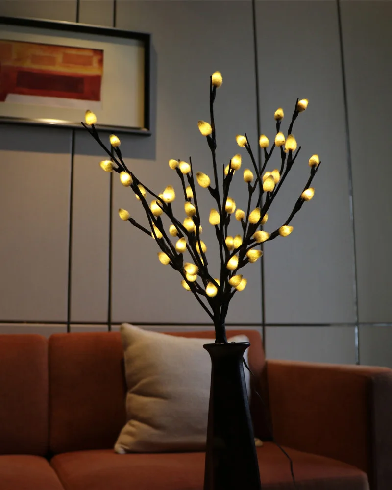 Бесплатная доставка киска ива ветка свет 20 &quot60LED вверх весна рождество дом