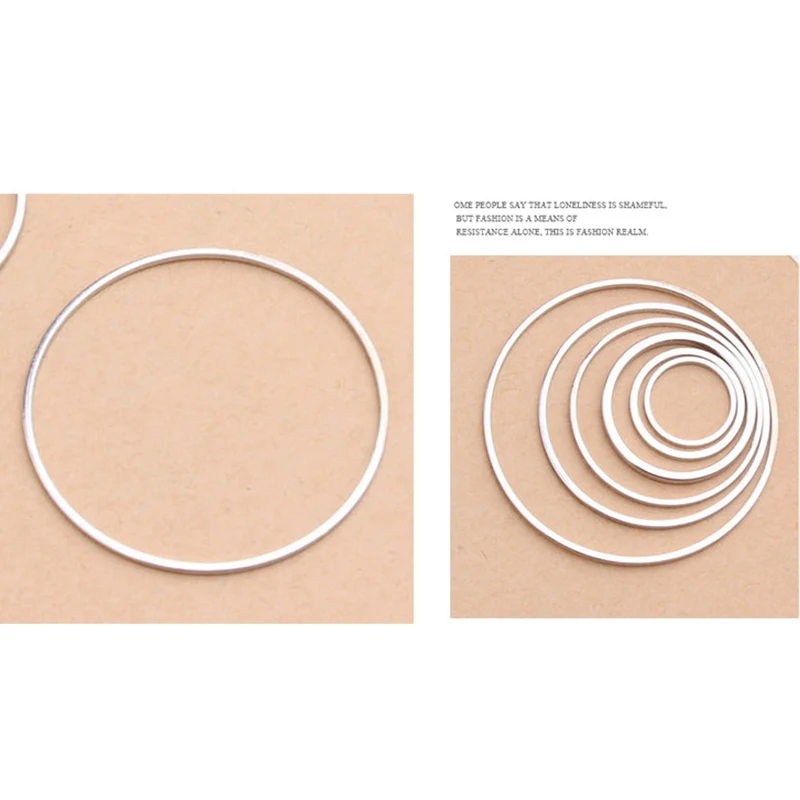 Silver Round Golden Rings for DIY Earrings Making Pendant Jewelry Accessories Findings 8/12/15/20/25/30/38mm Circle 10PCS/Pack | Украшения