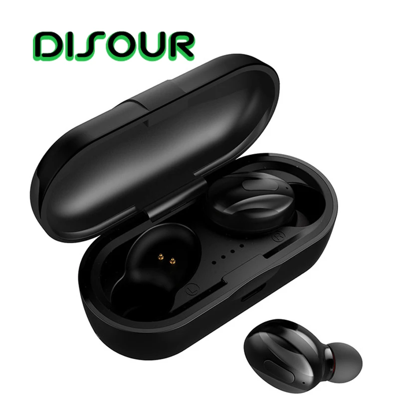 

DISOUR наушники-вкладыши TWS Bluetooth наушники 5,0 Портативный True Беспроводной наушники с зарядным устройством мини Bluetooth гарнитуры Универсальный