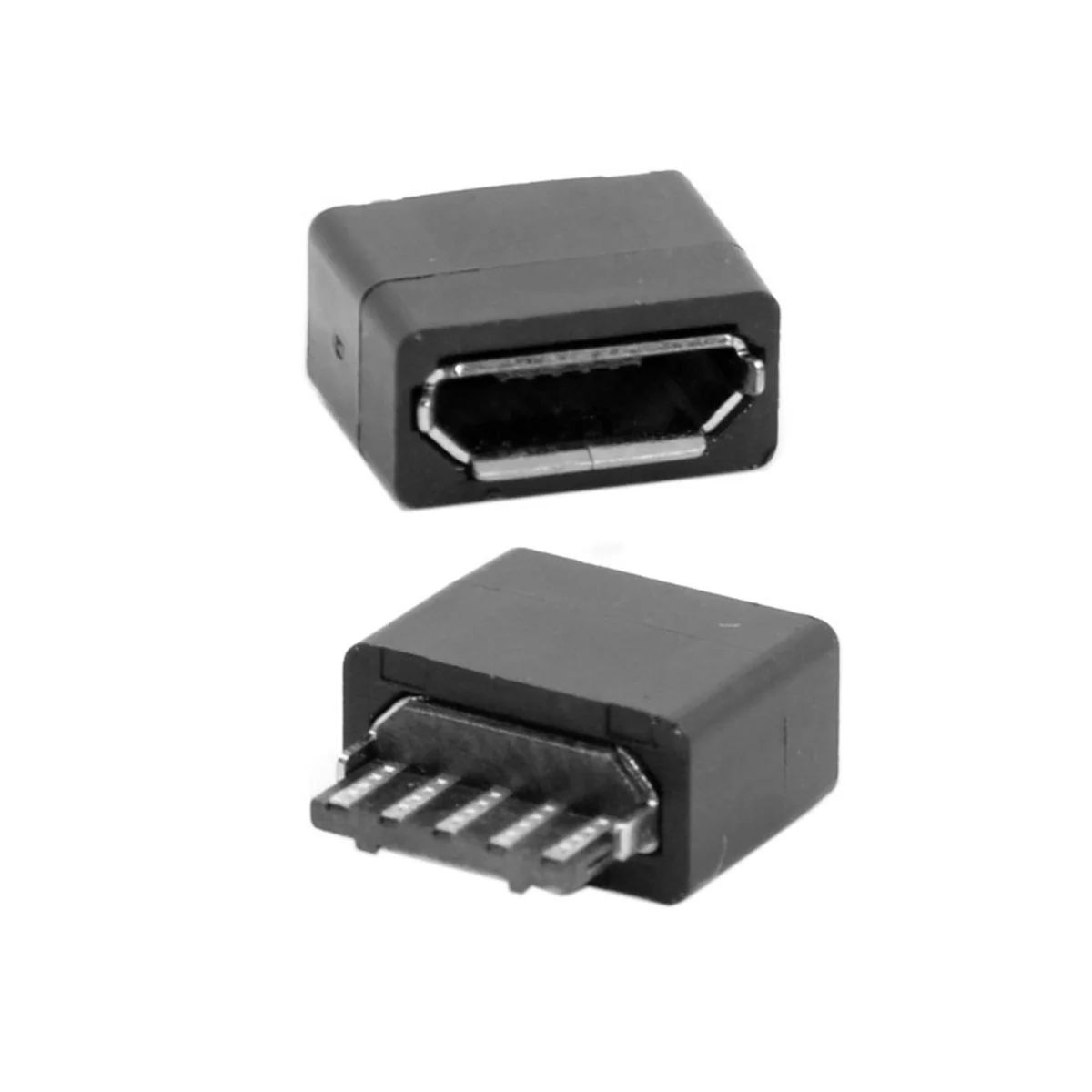 Jimier 50 шт. Micro USB Тип B 5-контактный гнездовой разъем адаптера паяльного типа