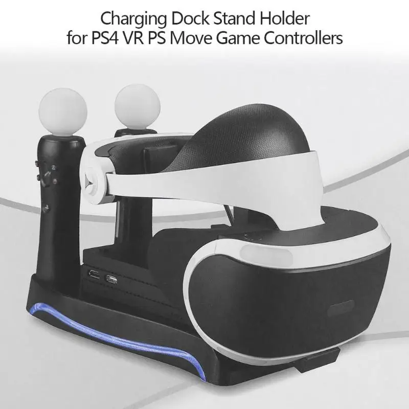 Зарядная док станция светодиодная подставка для PS4 VR PS игровые контроллеры Playstation