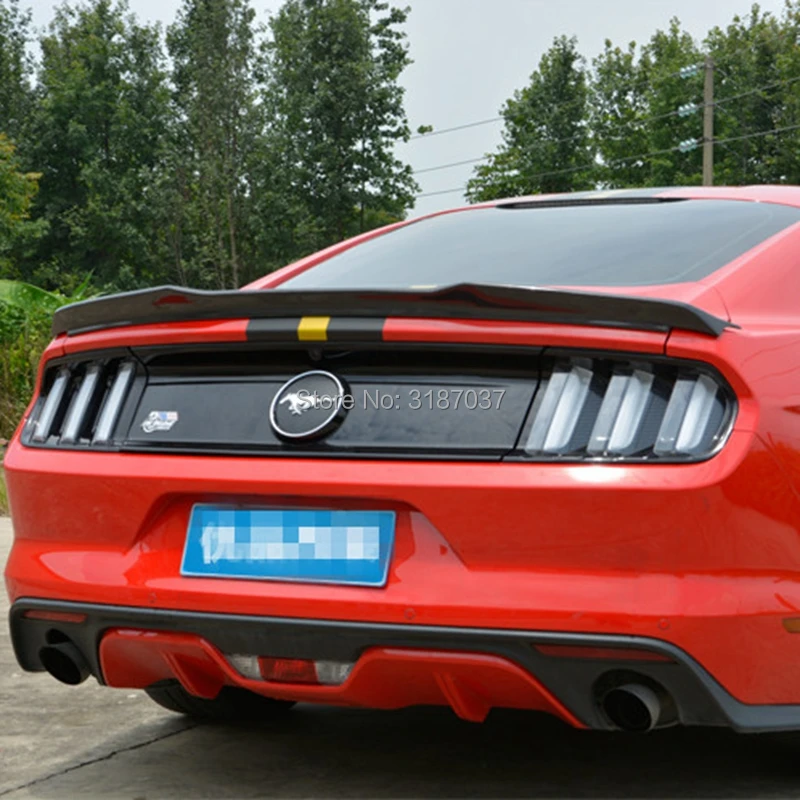 Для Ford Mustang спойлер 2015 2018 ABS Пластик Неокрашенный задний на крыло крышу багажник