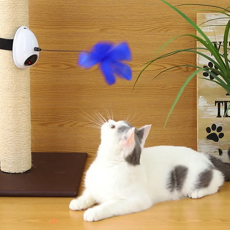 Забавная игрушка для кошек мышь с двойным эффектом электрическая перо