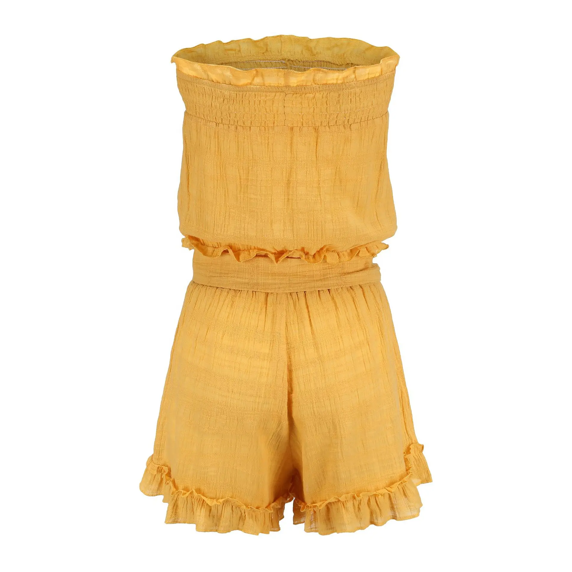 Лето 2019 г. модные женские туфли без бретелек Playsuit полосатый Комбинезоны для