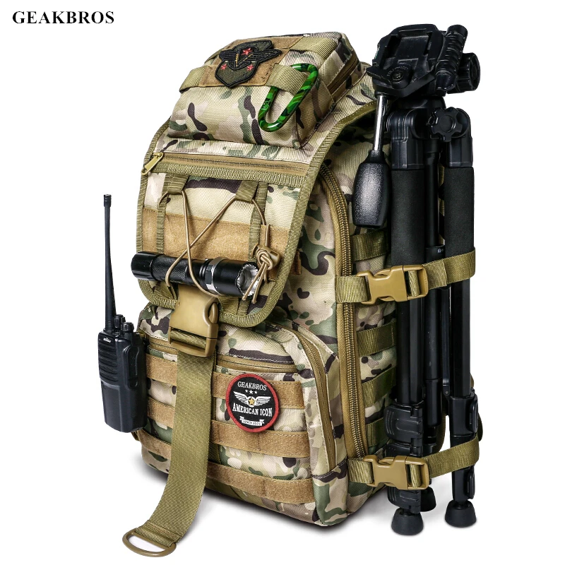 

40L Tactical Backpack Camping Bag Military Outdoor Sports Bag Camo Waterproof Hiking Climbing Backpack Men Women Travel Rucksack
