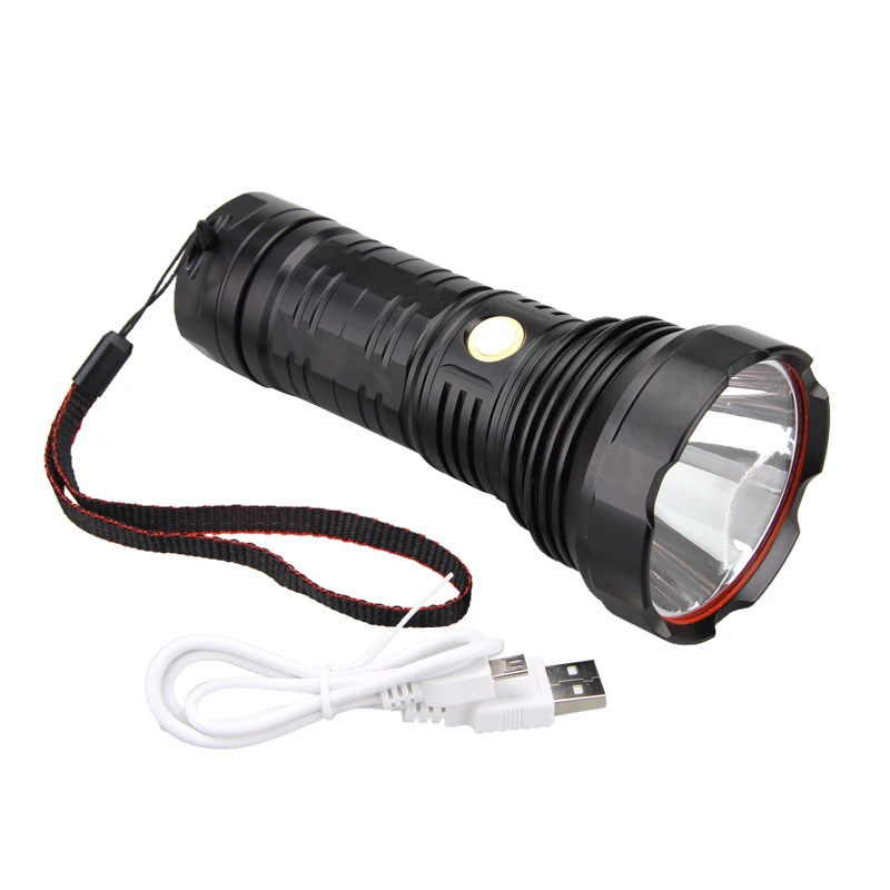 

Ultra Bright 5 mode T40 LED linterna Tactical Stepless Dimming Torch Recharge Emergency Flashlight + 3IN1 18650 Bicycle Light