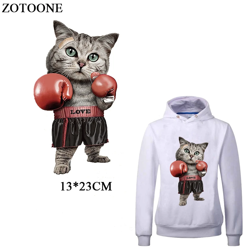 ZOTOONE Железный На переноске для одежды футболка кошка боксер патч DIY аксессуары