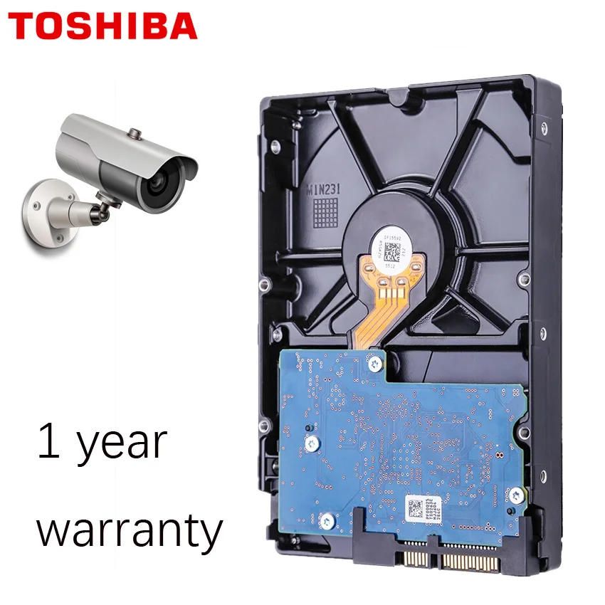 TOSHIBA 1 ТБ жесткий диск видеонаблюдения DVR NVR CCTV монитор HDD HD Внутренний SATA III 6 ГБ/сек.