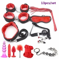 sex handcuffs whip mouth gag rope anal beads butt plug bullet vibrator sex toys for woman bdsm slave sex bondage restraints set