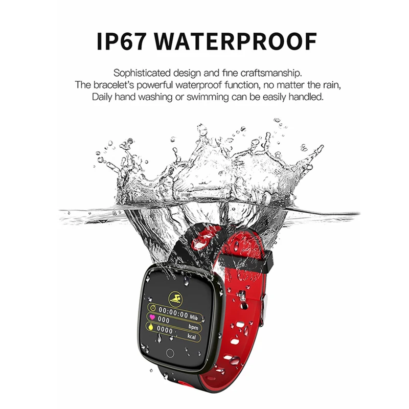 Ottwn Color Screen Smart Bracelet Men fitness Heart Rate Monitor sport Smartwatch IP67 Waterproof Fitness Tracker Watch | Электроника