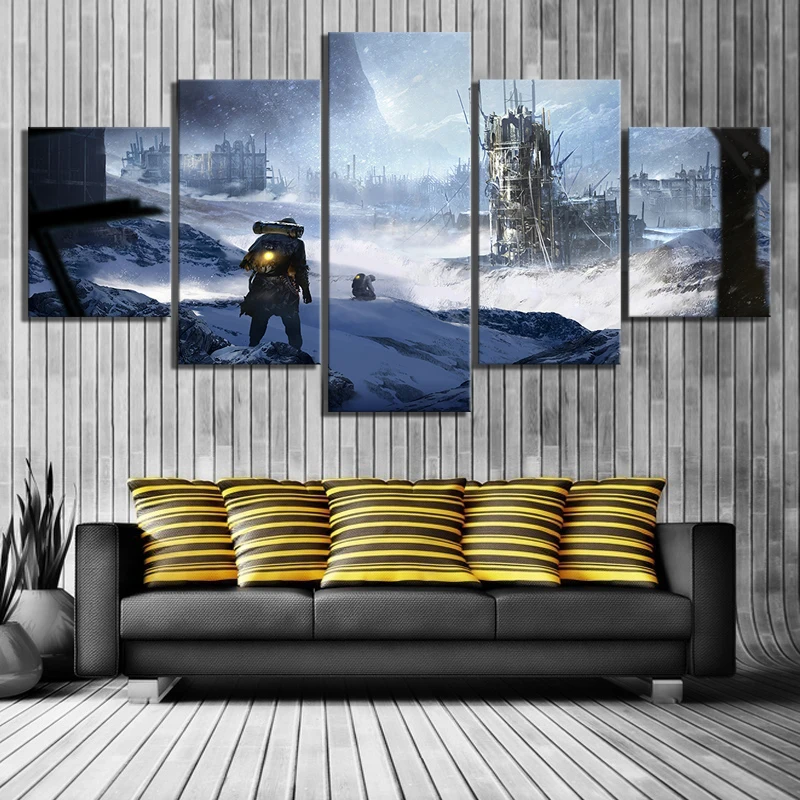5 шт. Мороз панк видео игры постер фантазия Wall Art художественная Snowscape плакаты