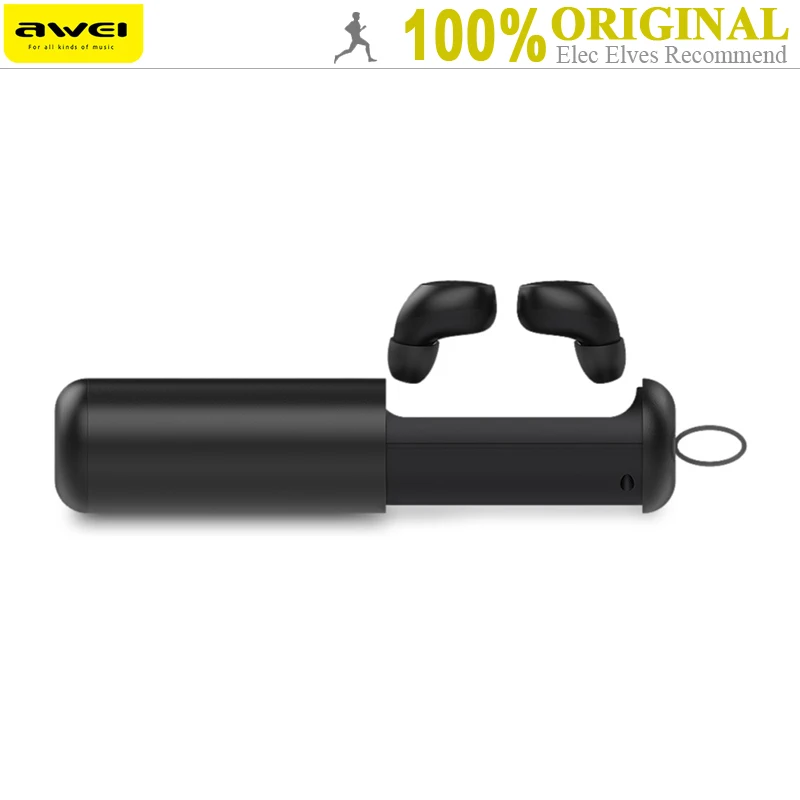 Awei T5 TWS Twins наушники истинные беспроводные Bluetooth V5.0 с зарядной базой влагостойкие