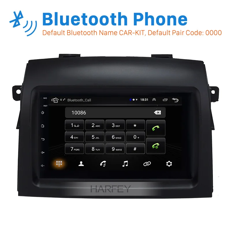 Автомагнитола Harfey 2Din стерео GPS навигация Android 8 1 HD для Toyota Sienna 2004 2005 2006 2007 2008 2009 2010