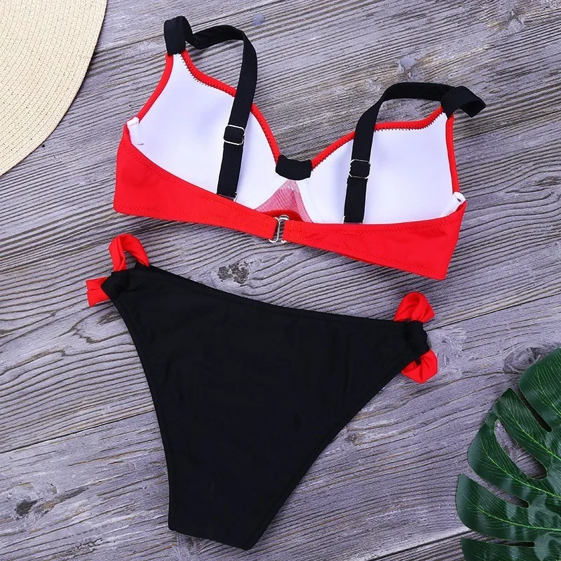 Lefeel Push Up Купальник сплошные бикини комплект пикантные купальники для малышек