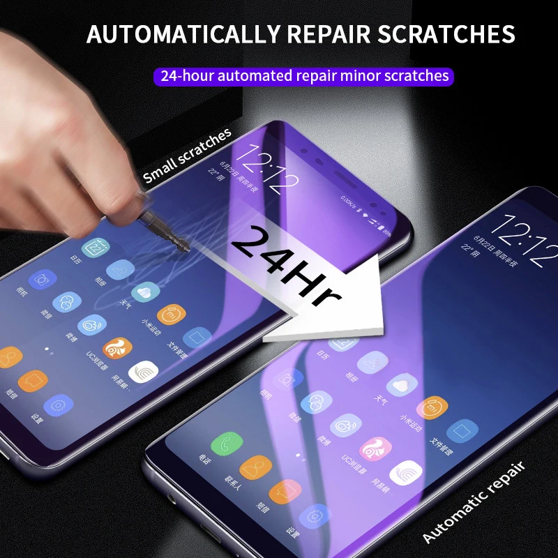 Crauch HD полное покрытие пленка для samsung Note 8 S6 S7 edge Blue Ray Защита экрана S8 S9 Plus мягкая