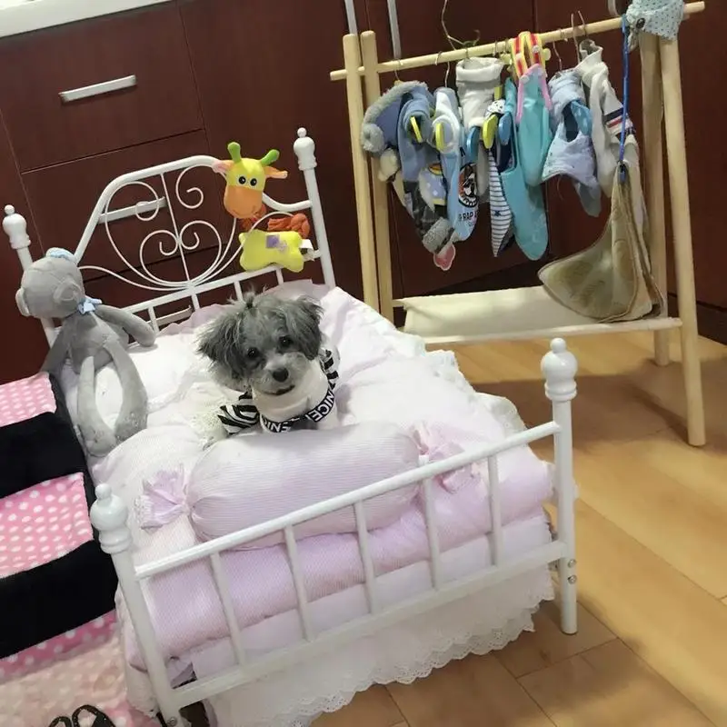 Шкаф из цельного дерева для собак и кошек Простая вешалка двойная стойка