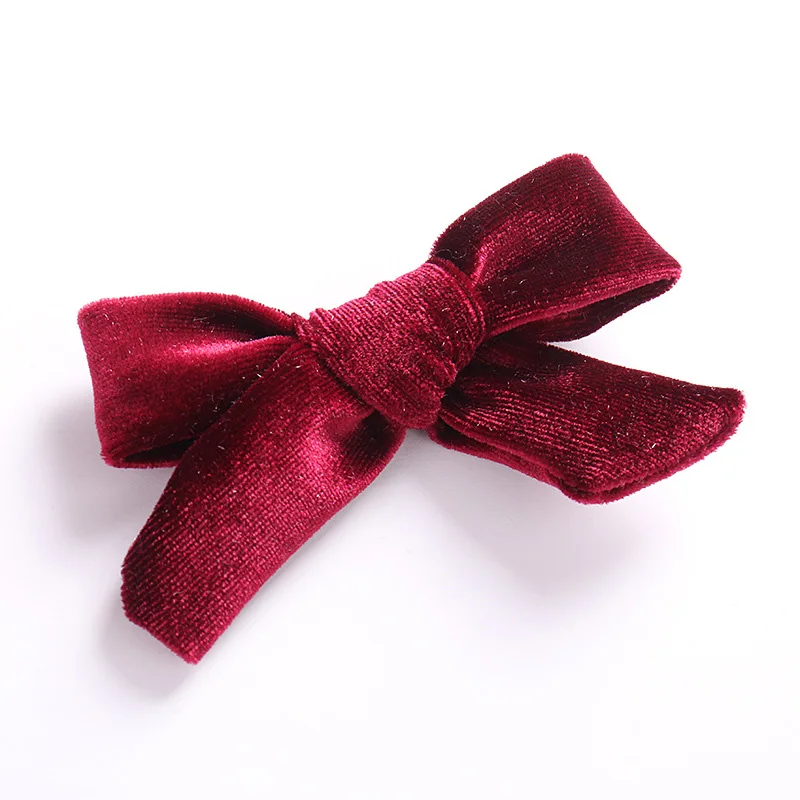 

Fashion 1PC New Cute 5.5CM Baby Velvet Bowknot Barrette Hair Clip Korean Children Girls Hair Pin Hair Accessorie