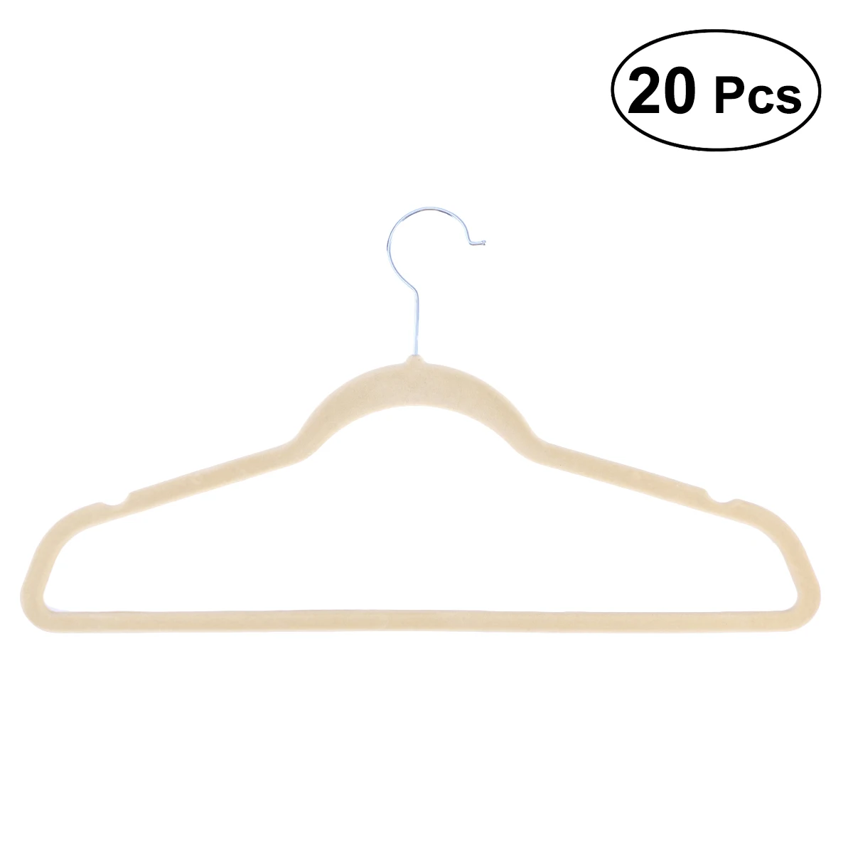 

20pcs Non-Slip Flocked Velvet Hangers Heavy Duty Coat Hanger Dual Purpose Clothes Hanger