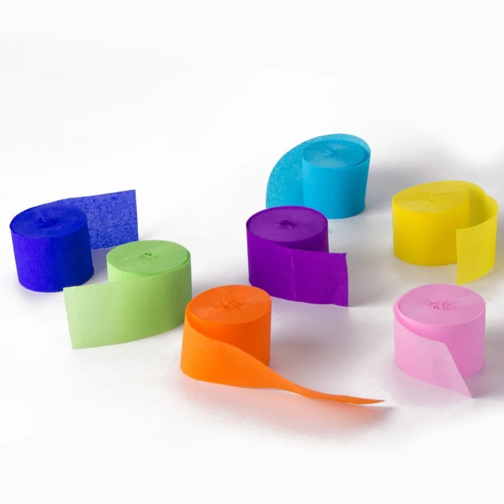 

Big 4.5cm*25M Crepe Paper Party Decorations Party Backdrop Birthday Decorations Baby shower Marriage Wedding Events Party Decor