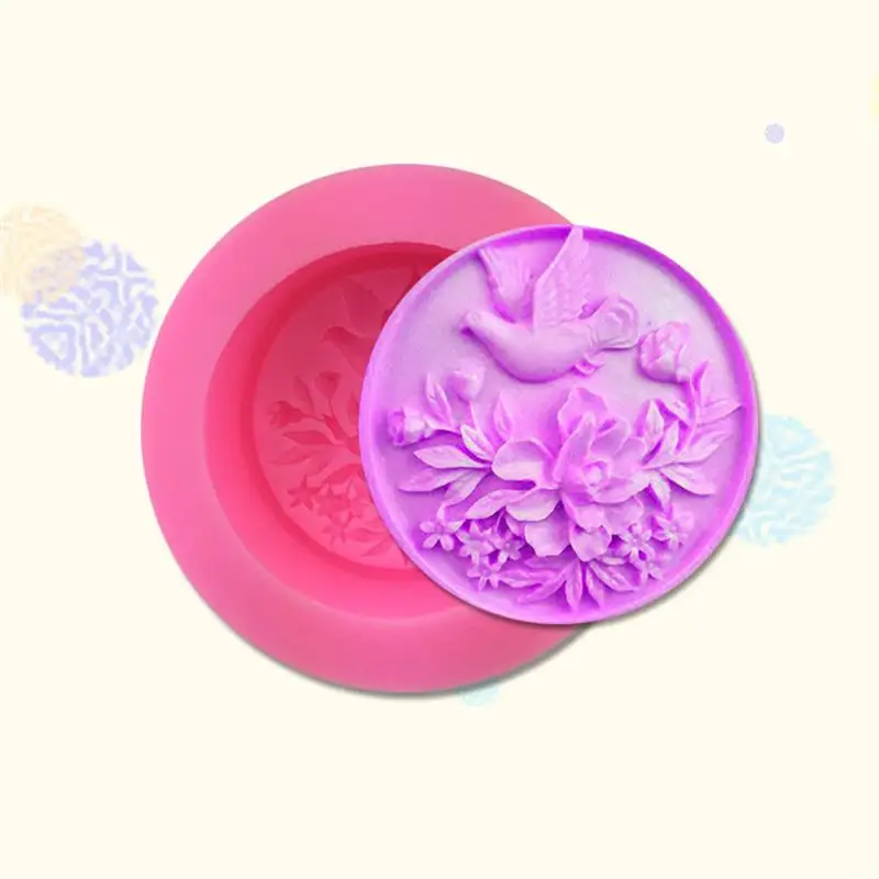 New Pigeons Peony Cake Mold Flower Birds Pattern Fondant Tools Silicone Decorating Sugarcraft Plunger Cookie Cutter | Дом и сад
