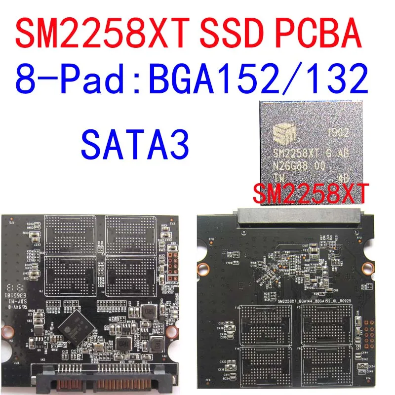 SM2258XT 8 PAD SSD PCBA DIY BGA152/BGA132 SATA3|Компьютерные кабели и разъемы| |