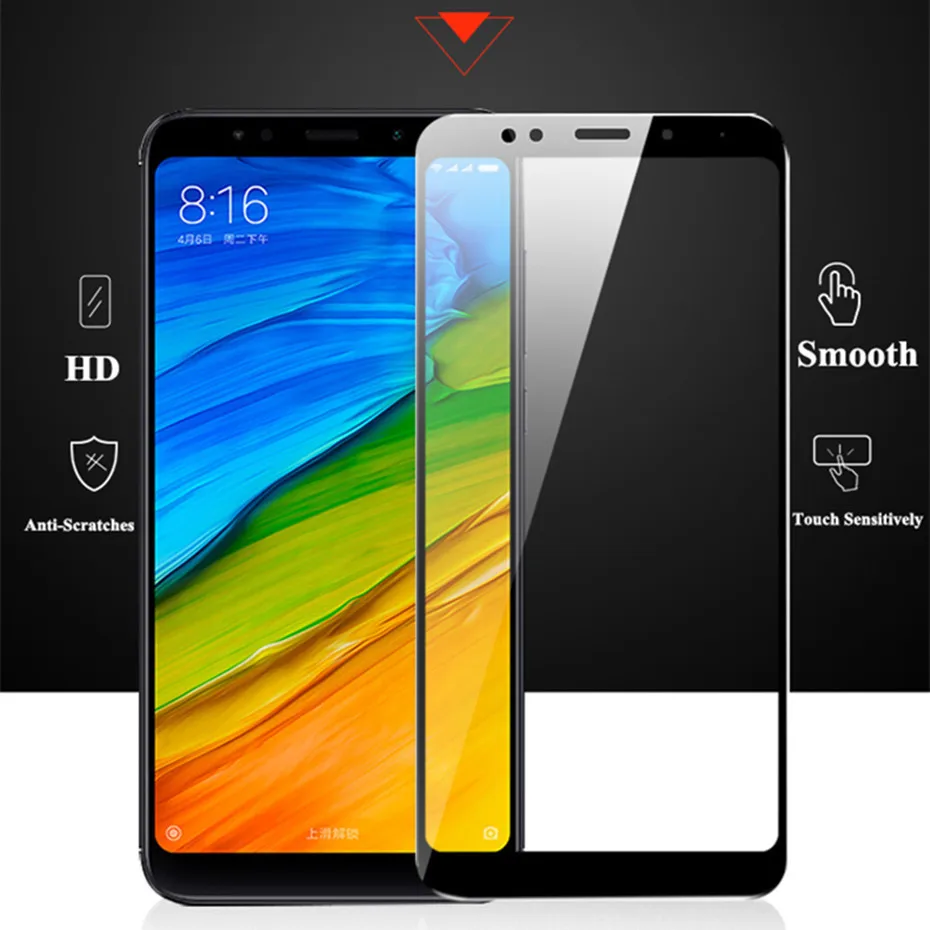 3D полное покрытие закаленное стекло для Redmi 5 plus Защитное экрана Xiaomi черное