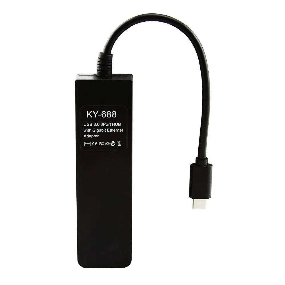 CHUYI Type C порт к usb-хаб 3 0 порта s мульти USB3.0 сплиттер с гигабайт Ethernet адаптер для Macbook